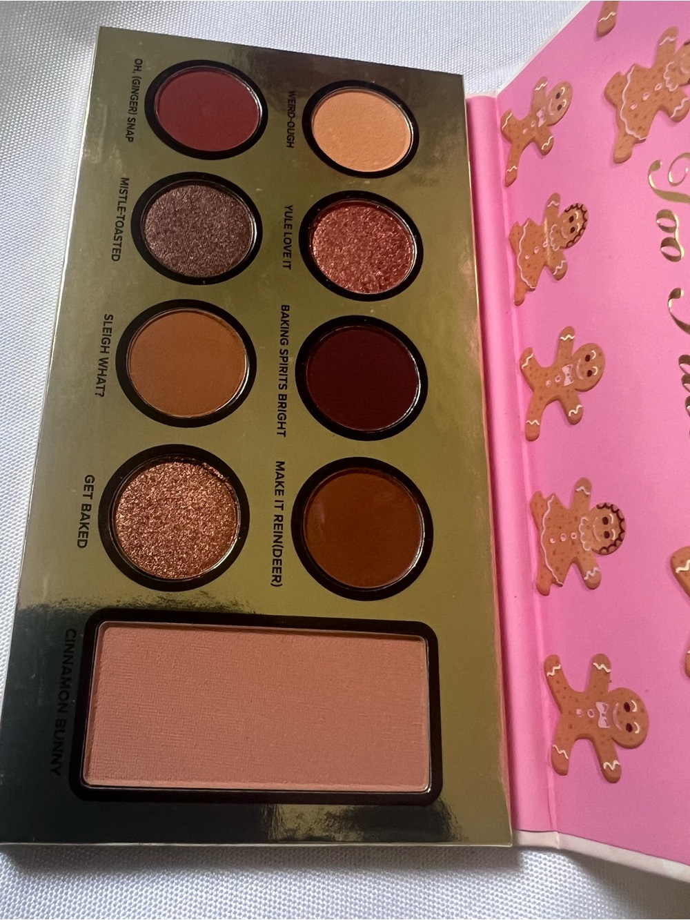 Too Faced Christmas Bake Shoppe Ginger Snap Eyeshadow & Blush Palette NEW Unused